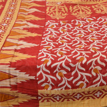 Load image into Gallery viewer, Sanskriti Vintage Sarees Red 100% Pure Cotton Printed Sari 5YD Soft Craft Fabric
