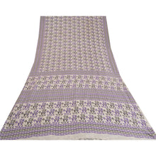 Load image into Gallery viewer, Sanskriti Vintage Sarees White Pure Cotton Printed Sari 5YD Soft Craft Fabric
