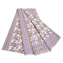 Load image into Gallery viewer, Sanskriti Vintage Sarees White Pure Cotton Printed Sari 5YD Soft Craft Fabric
