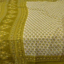 Load image into Gallery viewer, Sanskriti Vintage Green Indian Sarees 100% Pure Cotton Printed Sari Craft Fabric
