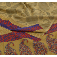 Sanskriti Vintage Sarees Shades of Brown Pure Cotton Printed Sari Craft Fabric