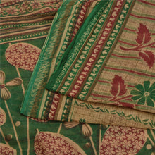 Load image into Gallery viewer, Sanskriti Vintage Sarees Indian Pale-Cream Pure Cotton Printed Sari Craft Fabric
