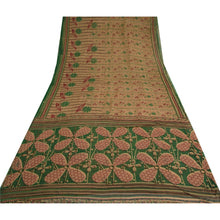Load image into Gallery viewer, Sanskriti Vintage Sarees Indian Pale-Cream Pure Cotton Printed Sari Craft Fabric
