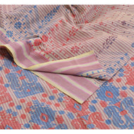Sanskriti Vintage Sarees Mauve 100% Pure Cotton Printed Sari 5yd Craft Fabric