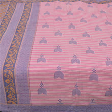 Load image into Gallery viewer, Sanskriti Vintage Sarees Pink/Blue 100% Pure Cotton Printed Sari Craft Fabric
