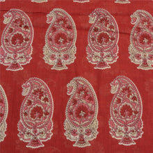 Load image into Gallery viewer, Sanskriti Vintage Sarees Red Kalamkari Printed Pure Cotton Sari 5yd Craft Fabric
