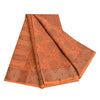 Sanskriti Vintage Sarees Saffon Printed 100% Pure Cotton Sari 5yd Craft Sustainable Fabric