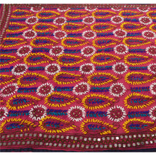 Load image into Gallery viewer, Sanskriti Purple Heavy Dupatta Georgette Hand Embroidered Phulkari OOAK Stole
