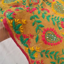 Load image into Gallery viewer, Sanskriti Green Heavy Dupatta Georgette Handmade Traditional Phulkari OOAK Stole
