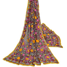 Load image into Gallery viewer, Sanskriti  Purple Heavy Dupatta Georgette Hand Embroidered Phulkari OOAK Stole
