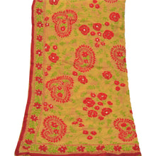 Load image into Gallery viewer, Sanskriti Mustard Heavy Dupatta Georgette Hand Embroidered Phulkari OOAK Stole
