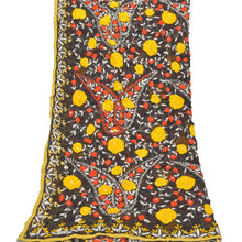 Load image into Gallery viewer, Sanskriti Black Heavy Dupatta Georgette Handmade Traditional Phulkari OOAK Stole
