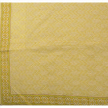Load image into Gallery viewer, Sanskriti Vintage Indian Floral Painted Saree Art Silk Craft Fabric Cream Sari
