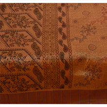 Load image into Gallery viewer, Sanskriti Vintage Art Silk Cultural Saree Peach Printed Sari Craft 5 Yard Fabric
