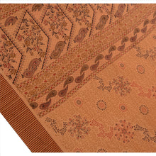 Load image into Gallery viewer, Sanskriti Vintage Art Silk Cultural Saree Peach Printed Sari Craft 5 Yard Fabric
