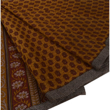 Load image into Gallery viewer, Vintage Indian Printed Decor Saree Art Silk Craft Fabric Saffron Cultural Sari

