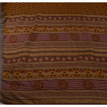 Load image into Gallery viewer, Vintage Indian Printed Decor Saree Art Silk Craft Fabric Saffron Cultural Sari
