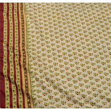 Load image into Gallery viewer, Sanskriti Vintage Art Silk Saree White Floral Printed Sari Craft 5 Yard Fabric
