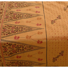 Load image into Gallery viewer, Sanskriti Vintage Art Silk Saree Cream Printed Sari Craft 5 Yard Decor Fabric
