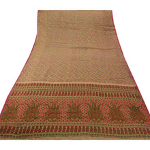 Load image into Gallery viewer, Sanskriti Vintage 100% Pure Cotton Saree Cream Printed Sari Craft 5 Yard Fabric
