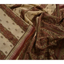 Load image into Gallery viewer, Sanskriti Vintage Indian Art Silk Saree Printed Dark Red Sari Craft Fabric
