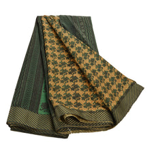 Load image into Gallery viewer, Sanskriti Vintage Indian Printed Saree Art Silk Craft Cream Fabric Zari Border Decor Sari
