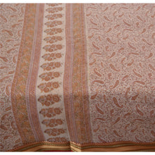 Load image into Gallery viewer, Sanskriti Vintage Indian Cotton Saree Cream Printed Sari Craft 5 Yard Fabric
