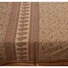 Load image into Gallery viewer, Sanskriti Vintage Cotton Saree Cream Printed Sari Craft Decor 5 Yard Fabric
