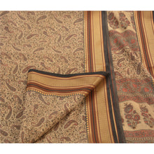 Load image into Gallery viewer, Sanskriti Vintage Cotton Saree Cream Printed Sari Craft Decor 5 Yard Fabric
