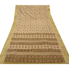 Load image into Gallery viewer, Sanskriti Vintage Printed Saree Cotton Craft Cream Fabric Zari Border Sari
