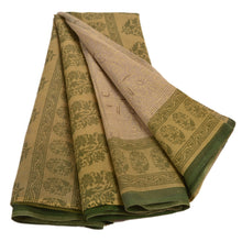 Load image into Gallery viewer, Sanskriti Vintage Indian Cotton Saree Ceram Painted Sari Craft Decor Fabric
