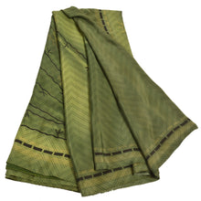 Load image into Gallery viewer, Sanskriti Vintage Indian Art Silk Saree Green Floral Printed Sari Craft Fabric
