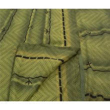 Load image into Gallery viewer, Sanskriti Vintage Indian Art Silk Saree Green Floral Printed Sari Craft Fabric

