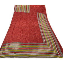 Load image into Gallery viewer, Sanskriti Vintage Art Silk Saree Dark Red Printed Sari Craft 5 Yard Soft Fabric
