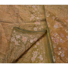 Load image into Gallery viewer, Sanskriti Vintage Blend Silk Saree Green Printed Sari Craft 5 Yard Fabric

