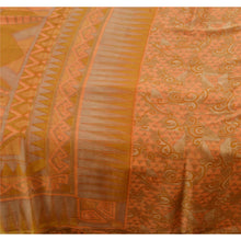 Load image into Gallery viewer, Sanskriti Vintage 100% Pure Silk Saree Green Printed Sari Craft 5 Yard Fabric
