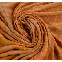 Load image into Gallery viewer, Sanskriti Vintage 100% Pure Silk Saree Green Printed Sari Craft 5 Yard Fabric

