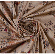 Load image into Gallery viewer, Sanskriti Vintage Art Silk Warli Saree Grey Block Printed Sari Craft 5 Yd Fabric
