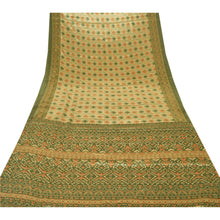 Load image into Gallery viewer, Sanskriti Vintage Green Saree Art Silk Printed Craft Decor Fabric 5 Yard Sari
