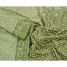 Load image into Gallery viewer, Sanskriti Vintage Green Saree Art Silk Floral Printed Craft Fabric 5 Yard Sari
