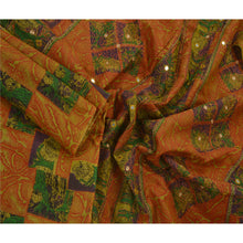 Load image into Gallery viewer, Cream 100% Pure Cotton Saree Printed Sari Craft 5 Yard Fabric
