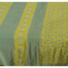 Load image into Gallery viewer, Yellow Saree Art Silk Printed Craft Fabric 5 Yard Soft Sari
