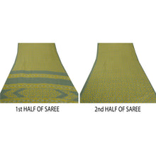 Load image into Gallery viewer, Yellow Saree Art Silk Printed Craft Fabric 5 Yard Soft Sari

