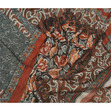 Load image into Gallery viewer, Sanskriti Vintage Cream Sarees Art Silk Floral Printed Craft Fabric 5 Yard Sari
