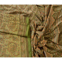 Load image into Gallery viewer, Cream Saree Art Silk Printed Sari Craft 5 Yard Soft Fabric
