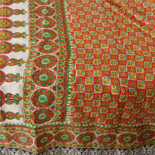 Load image into Gallery viewer, Sanskriti Vintage Red Saree Pure Silk Printed Sari Craft Decor Soft 5Yd Fabric
