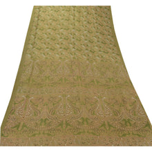 Load image into Gallery viewer, Sanskriti Vintage Green Saree 100% Pure Silk Printed Sari Craft Soft 5 Yd Fabric
