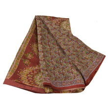 Load image into Gallery viewer, Sanskriti Vintage Red Saree 100% Pure Silk Printed Sari Craft Decor Soft Fabric
