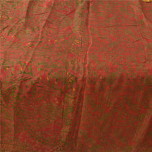 Load image into Gallery viewer, Sanskriti Vintage Red Sarees Printed Zari Border Pure Silk Sari 5YD Craft Fabric
