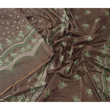 Load image into Gallery viewer, Sanskriti Vintage Dark Red Sarees Art Silk Printed Fabric Craft Sewing Soft Sari
